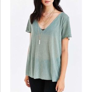 Urban Outfitters Green V Neck Top